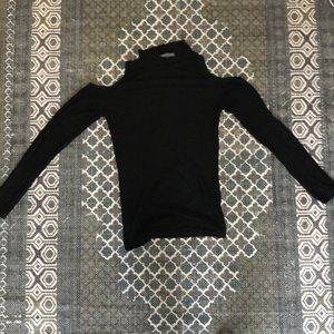 Open shoulder mock turtleneck